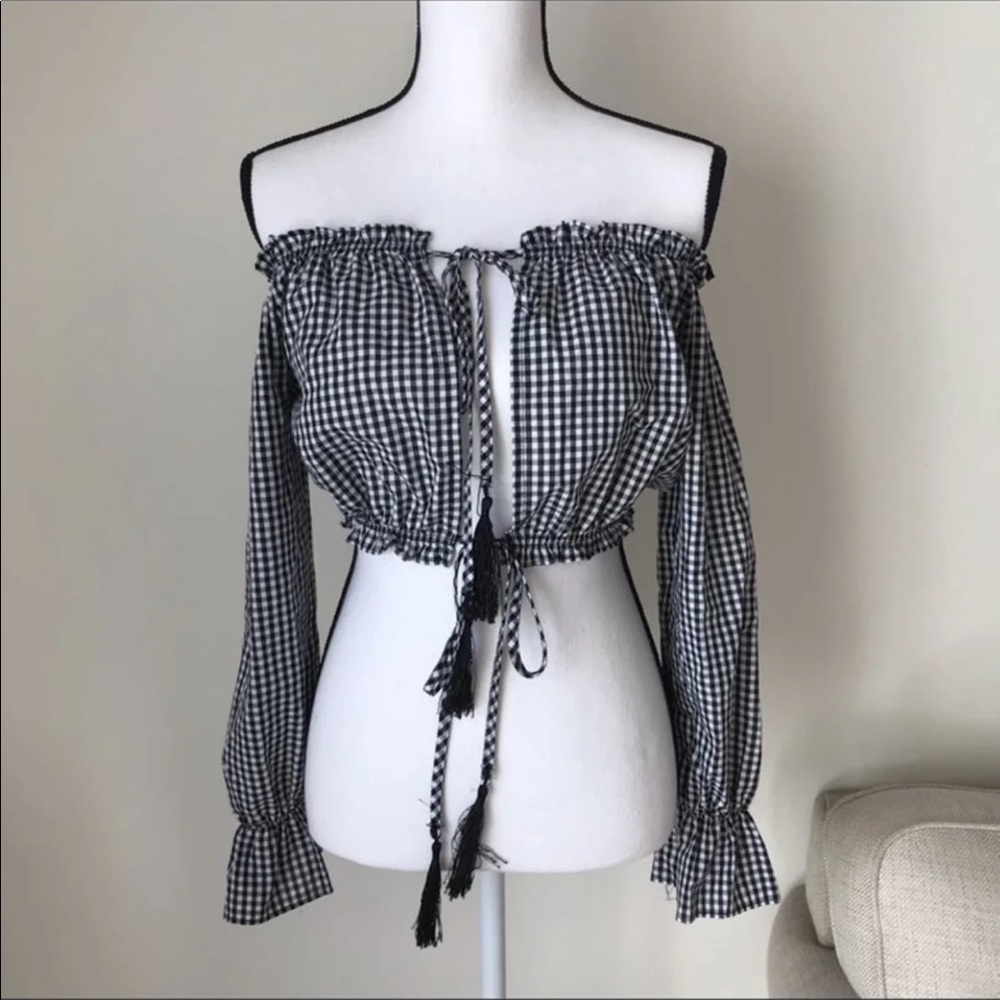 LF gingham top